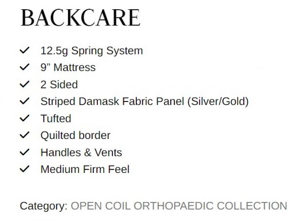 Backcare Supreme Orthopaedic Divan Set - Image 2