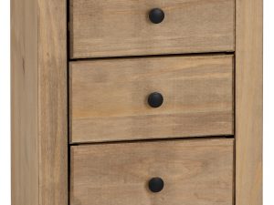Panama Pine 3 Drawer Bedside