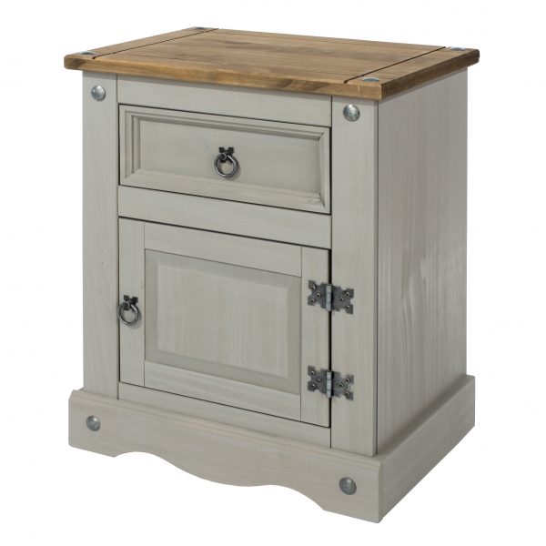 Corona Painted 1 drawer bedside