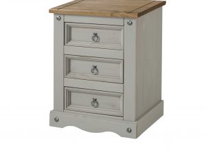 Corona Painted 3 drawer bedside