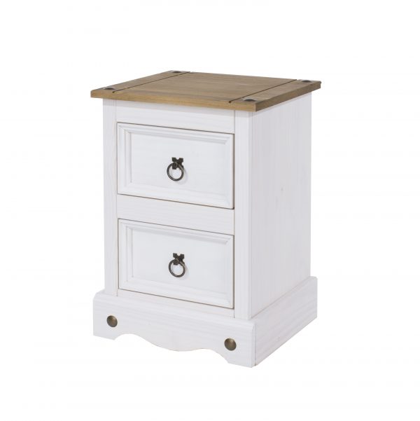 Corona Painted 2 drawer petite bedside - Image 2
