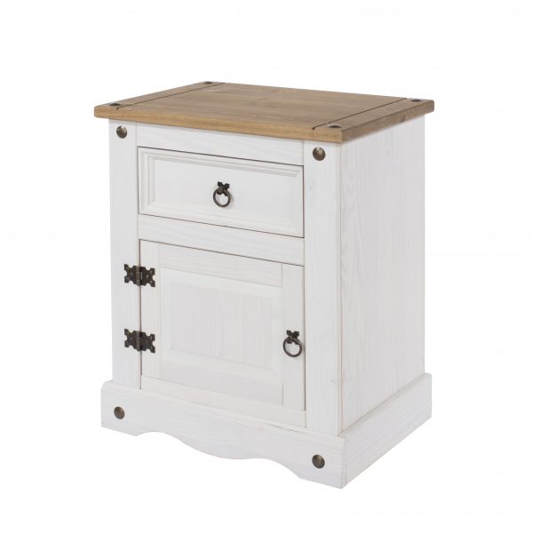 Corona Painted 1 drawer bedside - Image 2