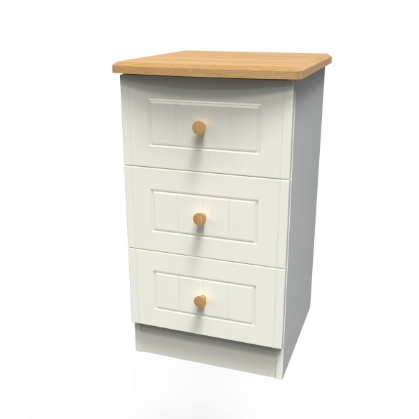 Warrington 3 drawer bedside - Image 4