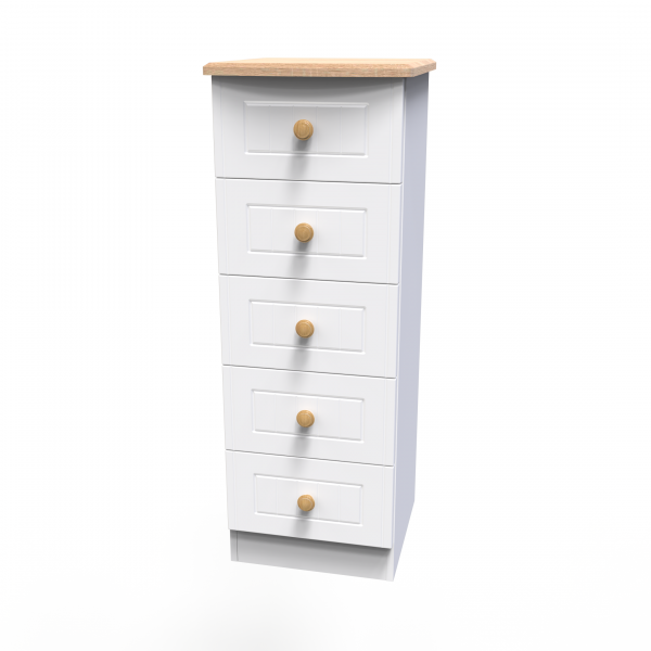 Warrington 5 drawer narrow chest - Image 2
