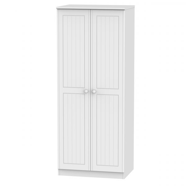 Warrington tall 2 door double hanging wardrobe - Image 3