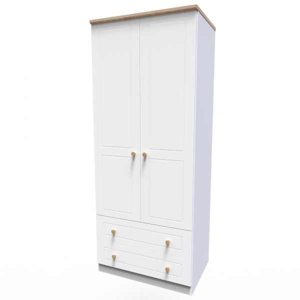 Warrington 2 door 2 drawer hanging wardrobe - Image 3