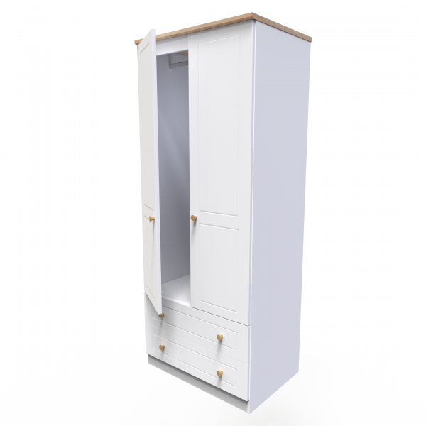 Warrington 2 door 2 drawer hanging wardrobe