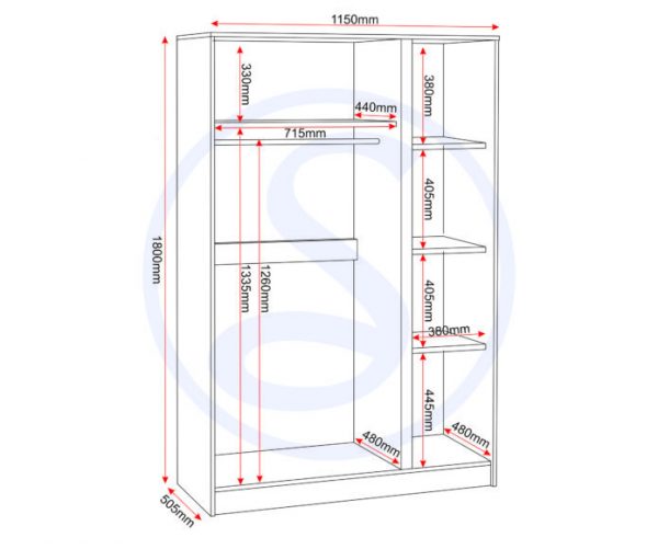 Malvern 3 Door Wardrobe - Image 3