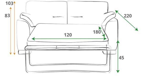 Dorset Metal Action Sofa Bed - Image 4