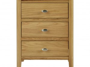 Bristol Oak 3 drawer bedside