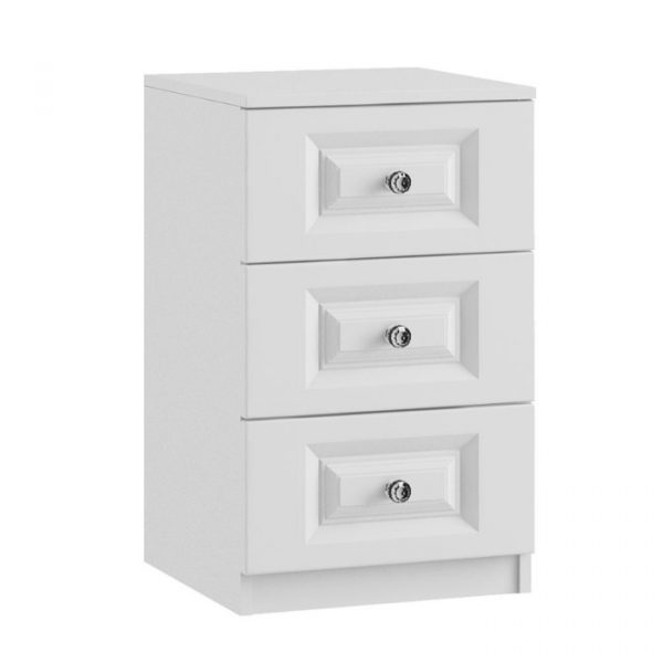 Lazio Crystal 3 drawer bedside
