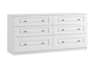Lazio Crystal 6 drawer wide chest